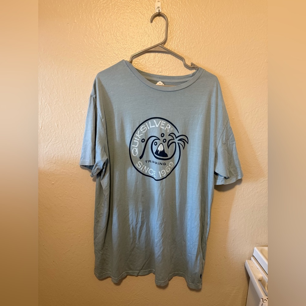 Quiksilver Baby Blue Graphic Men's T-Shirt XXL